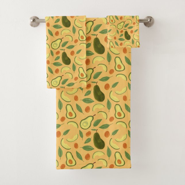 Fruchtkörbe Musterkollektion - Avocado Badhandtuch Set (Insitu)