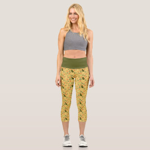 Fruchtkörbe Musterkollektion - Avocado Capri Leggings