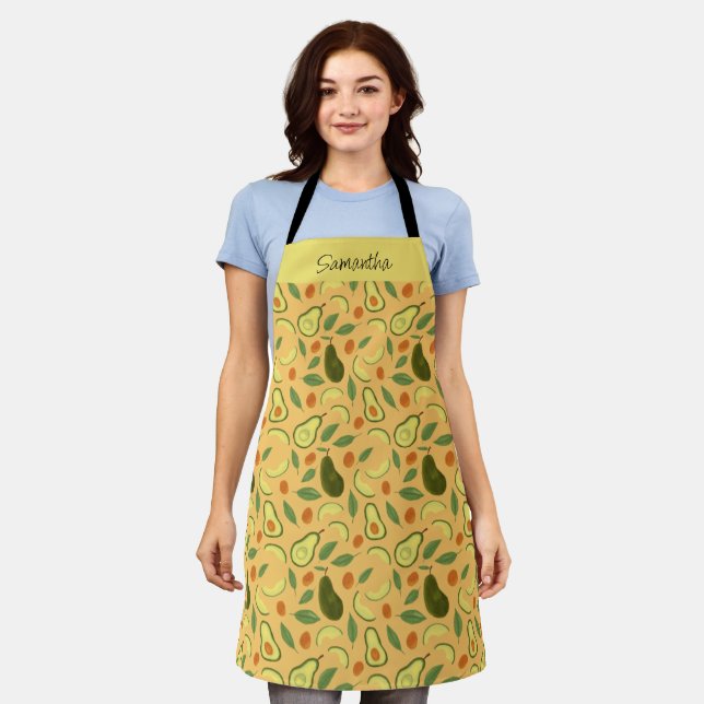 Fruchtkörbe Musterkollektion - Avocado Schürze (Getragen)
