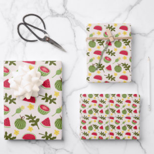 Fruchtkörbe Musterkollektion - Wassermelone Geschenkpapier Set
