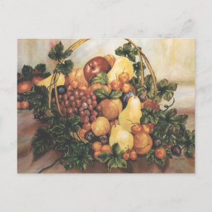 Fruchtkörbe Wasserfarbenmalerei Postkarte
