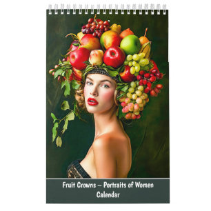Fruchtkronen – Porträts von Frauen in botanischer Kalender