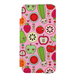 Fruchtküchen-Illustrationsmuster Incipio Watson™ iPhone 5 Geldbörsen Hülle