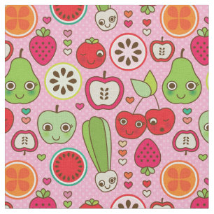 Fruchtküchen-Illustrationsmuster Stoff