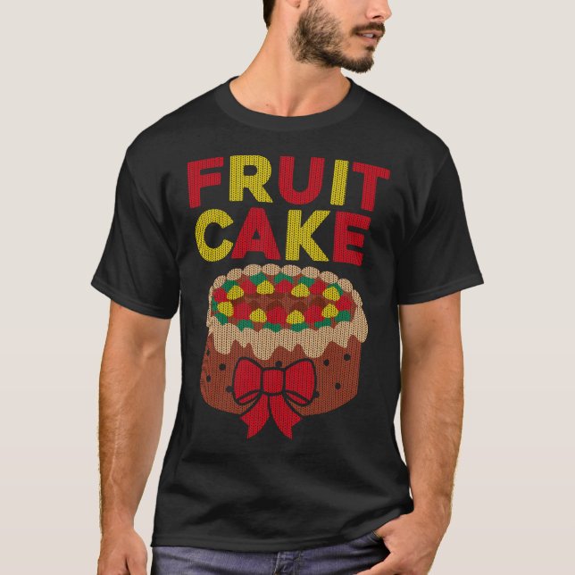 Fruchtkuchen Ugly Christmas Sweater Style T-Shirt (Vorderseite)