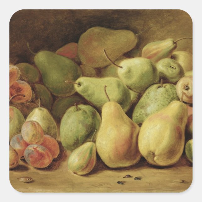 Fruchtleben Quadratischer Aufkleber (Vorderseite)