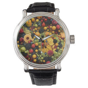 Fruchtliebhaber Delight Colorful Fruchtplatter, Armbanduhr