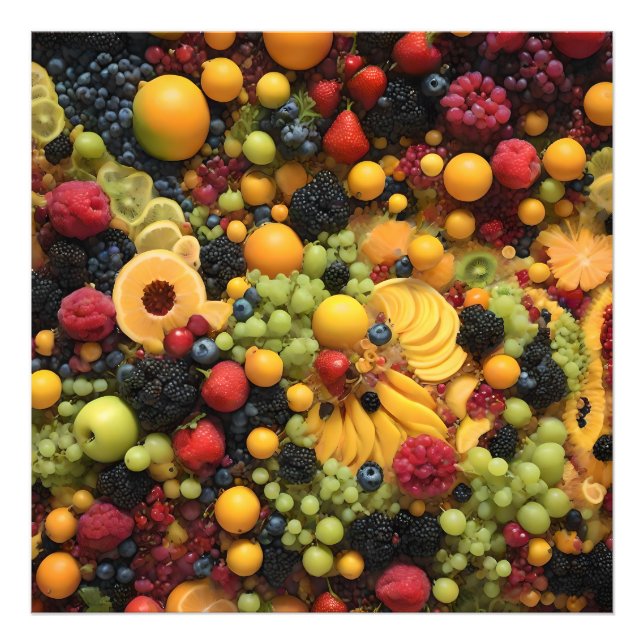 Fruchtliebhaber Delight Colorful Fruchtplatter, Fotodruck (Vorne)