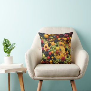 Fruchtliebhaber Delight Colorful Fruchtplatter, Kissen