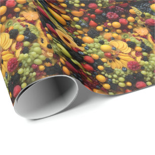 Fruchtliebhaber Genießen farbenfrohe Platter, Geschenkpapier