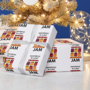 Fruchtmarmelade in Süße in einem Marmeladenteich Geschenkpapier