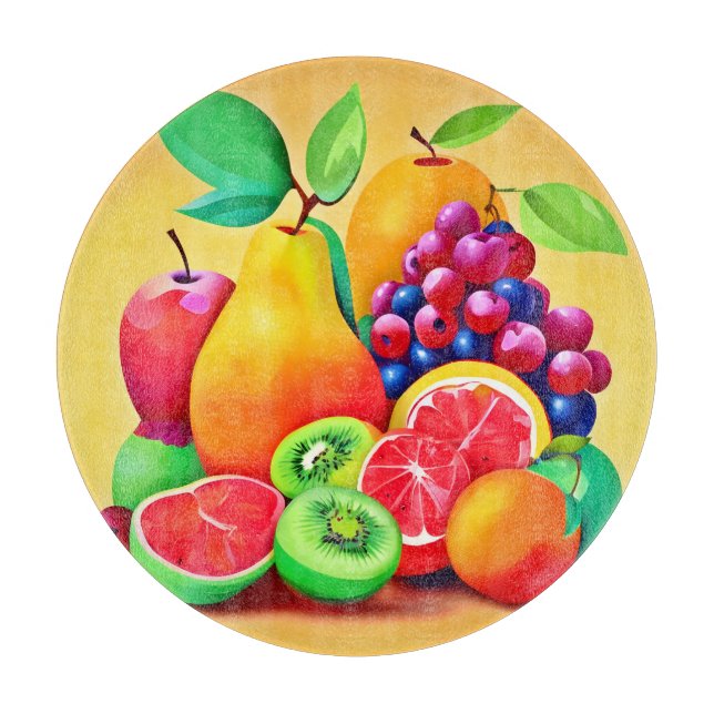 Fruchtmedley Schneidebrett (Vorderseite)
