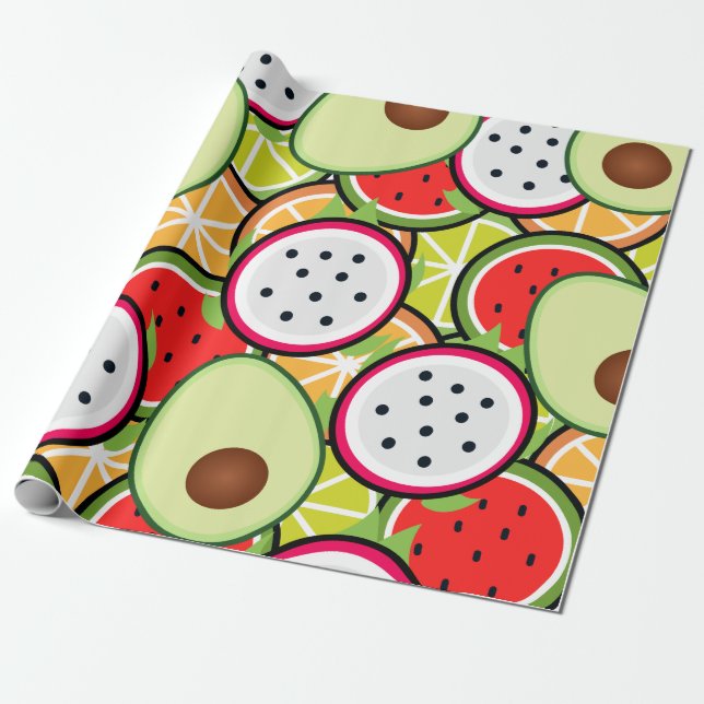 Fruchtmischpapier Geschenkpapier (Ungerollt)
