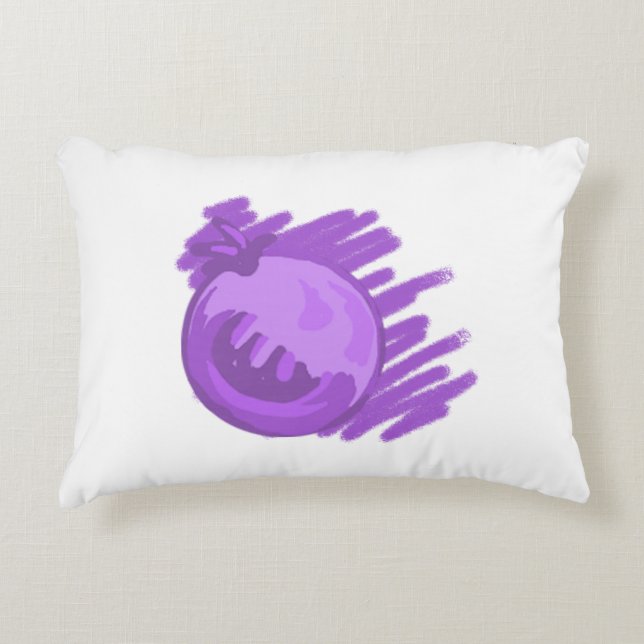 Fruchtmuster Blaubeeren und Creme Dekokissen (Vorderseite)