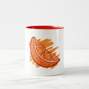 Fruchtmuster Blut Orange Geschenke Zweifarbige Tasse