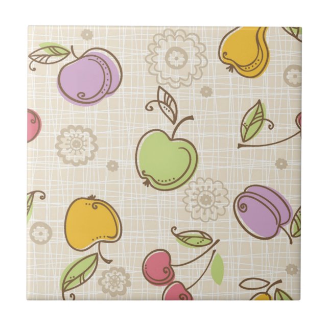 Fruchtmuster Fliese (Vorderseite)