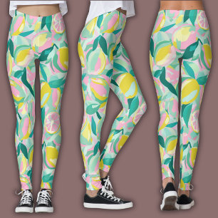 Fruchtmuster Lebendige Zitrusfrüchte Leggings