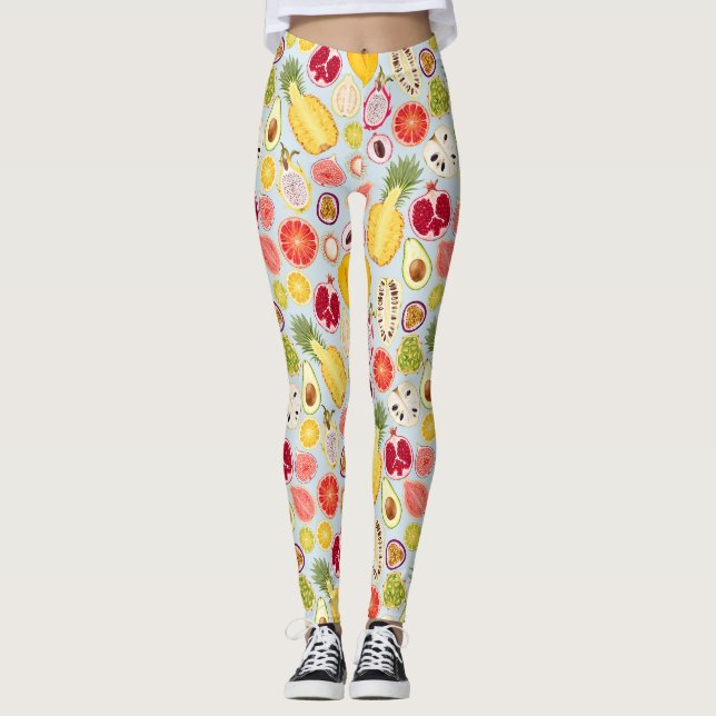 Fruchtmuster Leggings (Vorderseite)