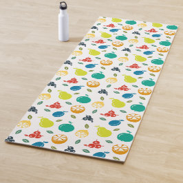 Fruchtmuster, Pflaume, Orange, Zitrone, Birne, Apf Yogamatte