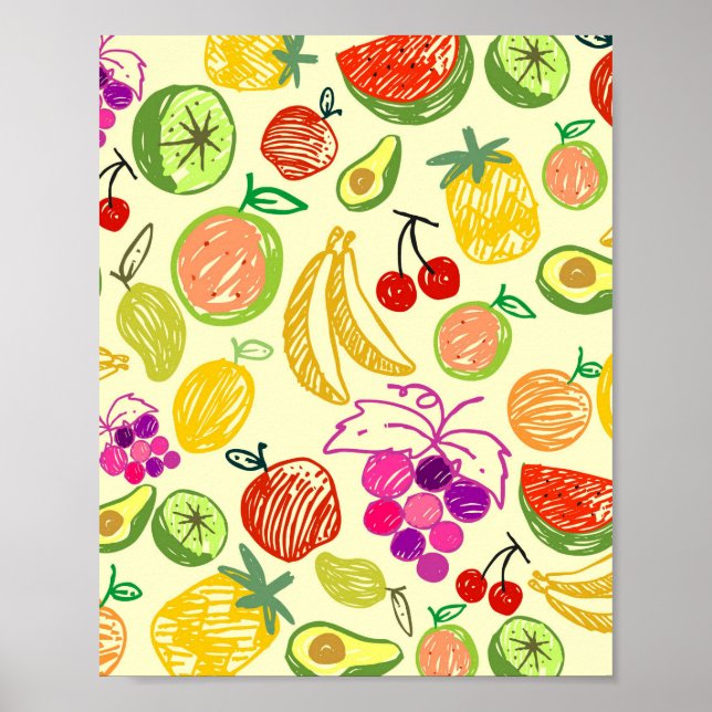 Fruchtmuster Poster (Vorne)