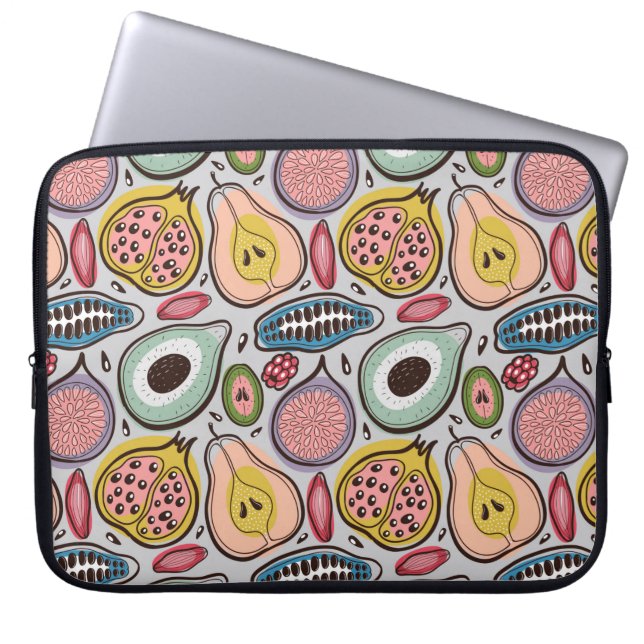 Fruchtnahtloses Muster Laptopschutzhülle (Vorderseite)