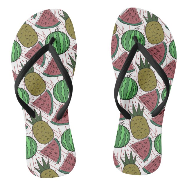 Fruchtnahtloses Muster | Muster der Fruchtoberfläc Flip Flops (Fußbett)