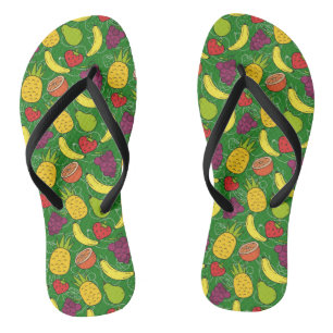 Fruchtnahtloses Muster Muster der Fruchtoberfläc Flip Flops