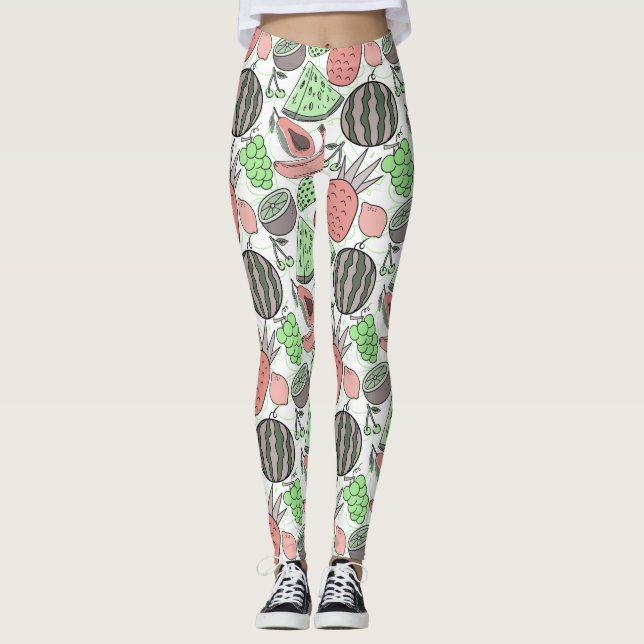 Fruchtnahtloses Muster | Muster der Fruchtoberfläc Leggings (Vorderseite)