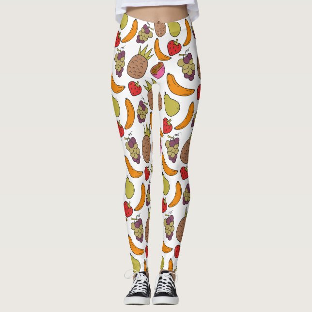 Fruchtnahtloses Muster | Muster der Fruchtoberfläc Leggings (Vorderseite)