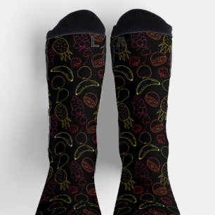 Fruchtnahtloses Muster Muster der Fruchtoberfläc Socken
