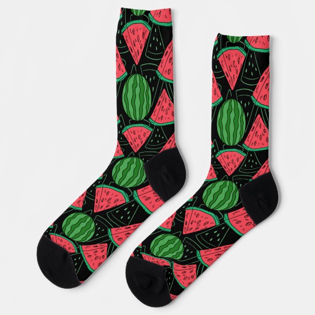 Fruchtnahtloses Muster | Muster der Fruchtoberfläc Socken (Linkes Detail)