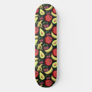 Fruchtnahtloses Muster Tropenfrüchte mit farbenf Skateboard