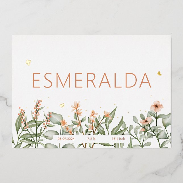 Fruchtpachy Blütengeburt Ankündigung (Vorderseite)