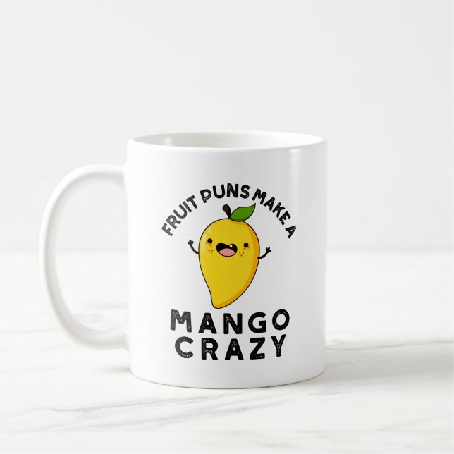 Fruchtpfeifen machen Mango Crazy Funny Food Puff Kaffeetasse (Links)