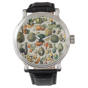 Fruchtpflanzliche wissenschaftliche Illustration Armbanduhr