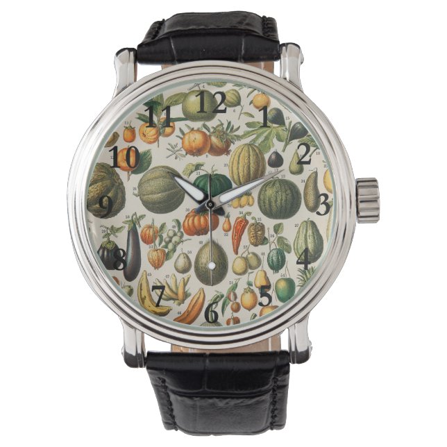 Fruchtpflanzliche wissenschaftliche Illustration Armbanduhr (Vorderseite)