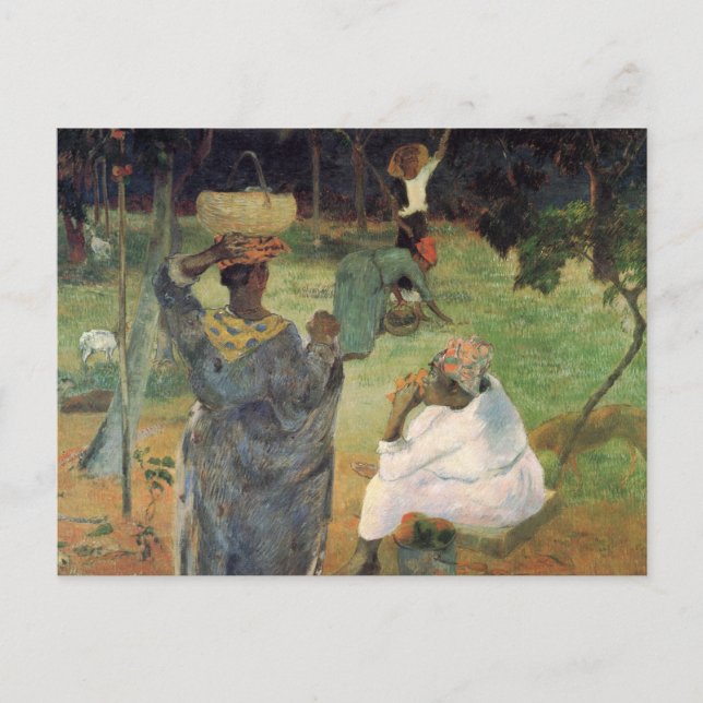 Fruchtpicking - Paul Gauguin Postkarte (Vorderseite)