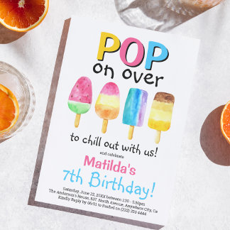 FruchtPopsicle Party Kindergeburtstag Einladung