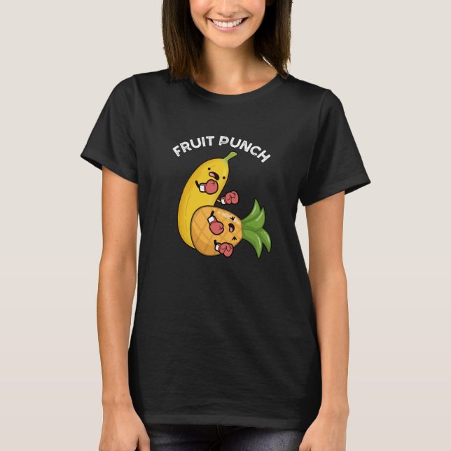 Fruchtpunch Funny Drink Pun Dark BG T-Shirt (Vorderseite)