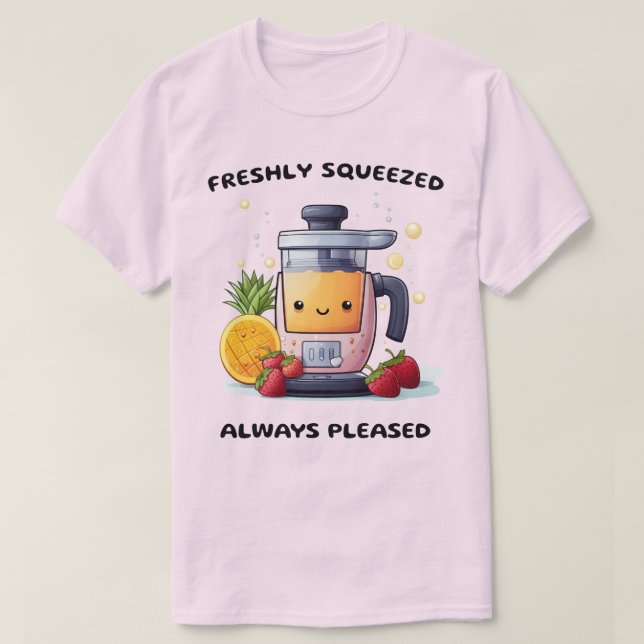 Fruchtsaft frisch gepresst immer gefallen lustig T-Shirt (Design vorne)