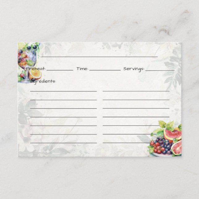 Fruchtsalat Basiskarte Begleitkarte (Vorderseite)