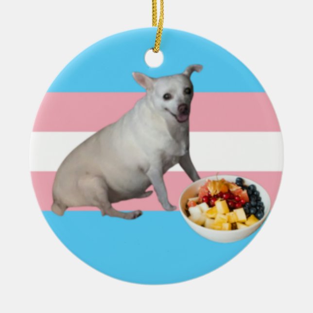 Fruchtsalat Keramik Ornament (Vorne)