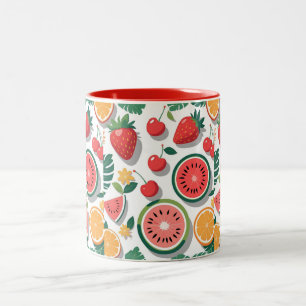 Fruchtschliebhaber-Tasse – Farbintensives Sommerde Zweifarbige Tasse