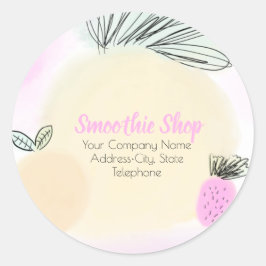 Fruchtshop Smoothie Getränke Business Label Runder Aufkleber