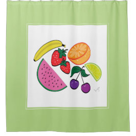 Fruchtsommer, Spaß, Cool Duschvorhang