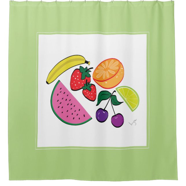 Fruchtsommer, Spaß, Cool Duschvorhang (Vorderseite)