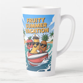 Fruchtsommer Urlaub Latte Tasse