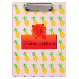 Fruchtspass Ananas Sonnenmilch-Monogramm Klemmbrett