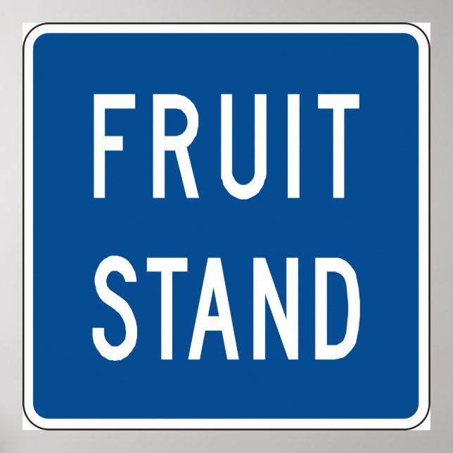 Fruchtstand Road Sign Poster (Vorne)
