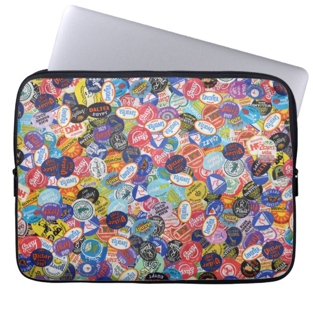 Fruchtstickermontage-Muster Laptopschutzhülle (Vorderseite)
